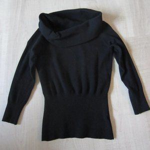 Black Cowl Neck Sweater